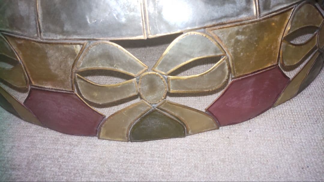 ペンダントライト 照明 昭和レトロ シェードライト シェルステンドグラス 貝殻