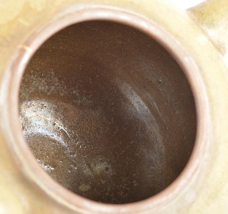 中国　 茶葉末釉　急須　茶壷　 金継ぎ直し　M　R4778