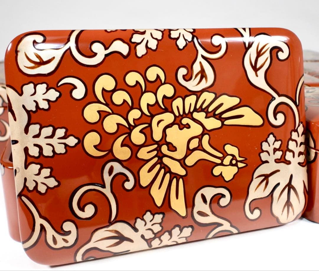 輪島塗 木製漆器 沈金 ちらし弁当、10客　高級美術