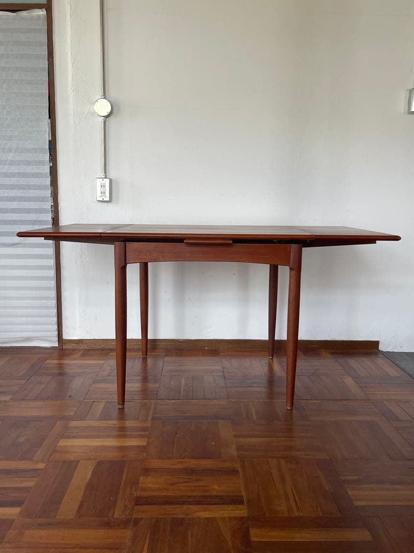 北欧 ヴィンテージ チーク エクステンション ダイニング テーブル