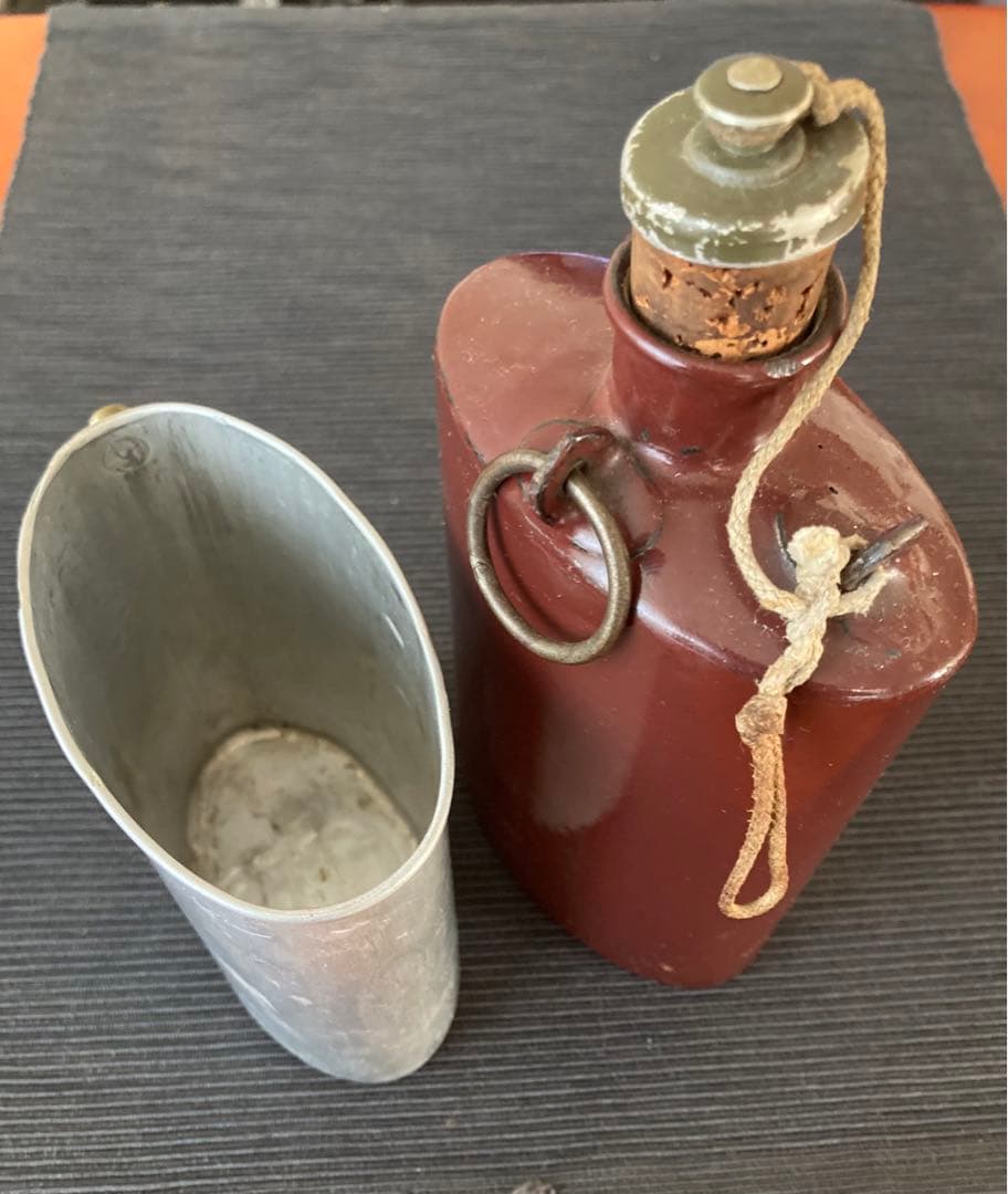 WW2 ドイツ軍 将校装備品 1941刻印　ホーロー型 水筒