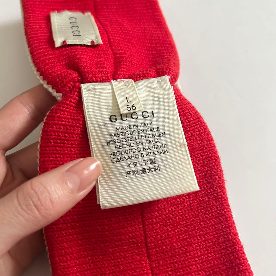 新品　グッチ GUCCI ヘアバンド ターバン フラワー 花 刺繍 ニット