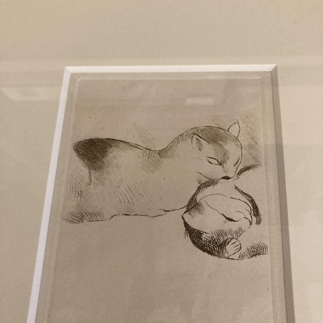 お値下げ　マリー　ローランサン　オリジナル版画　ネコ