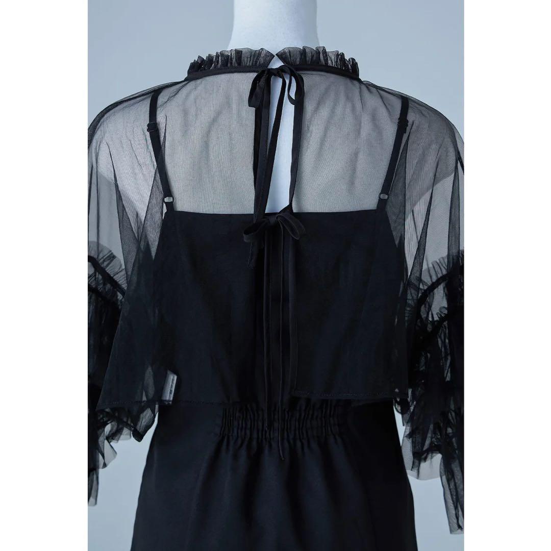 niana リボンチュールボレロセットドレス S 低身長 結婚式