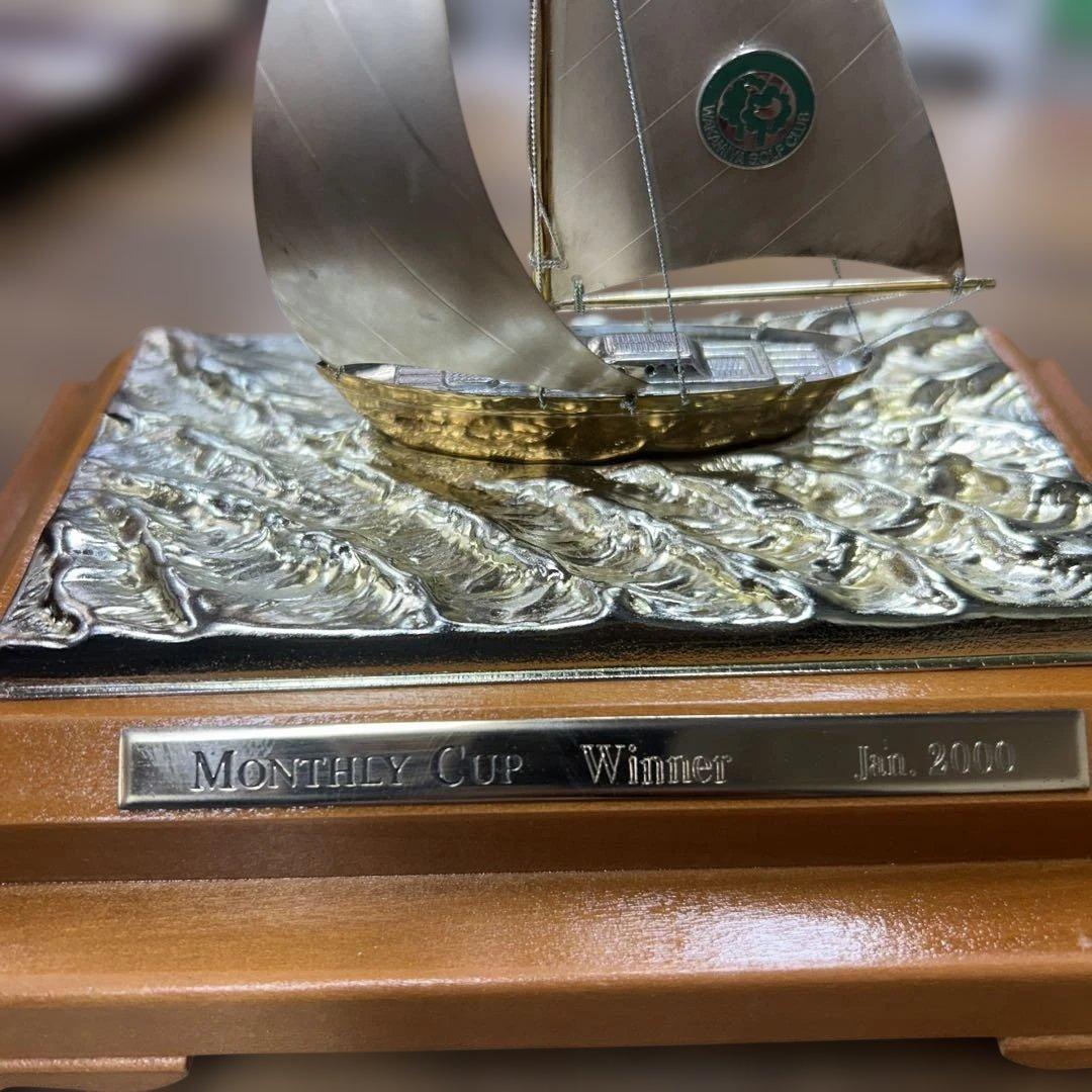 ヨット 置物 刻印 銀製 シルバー モンティホールカップ ヨット模型