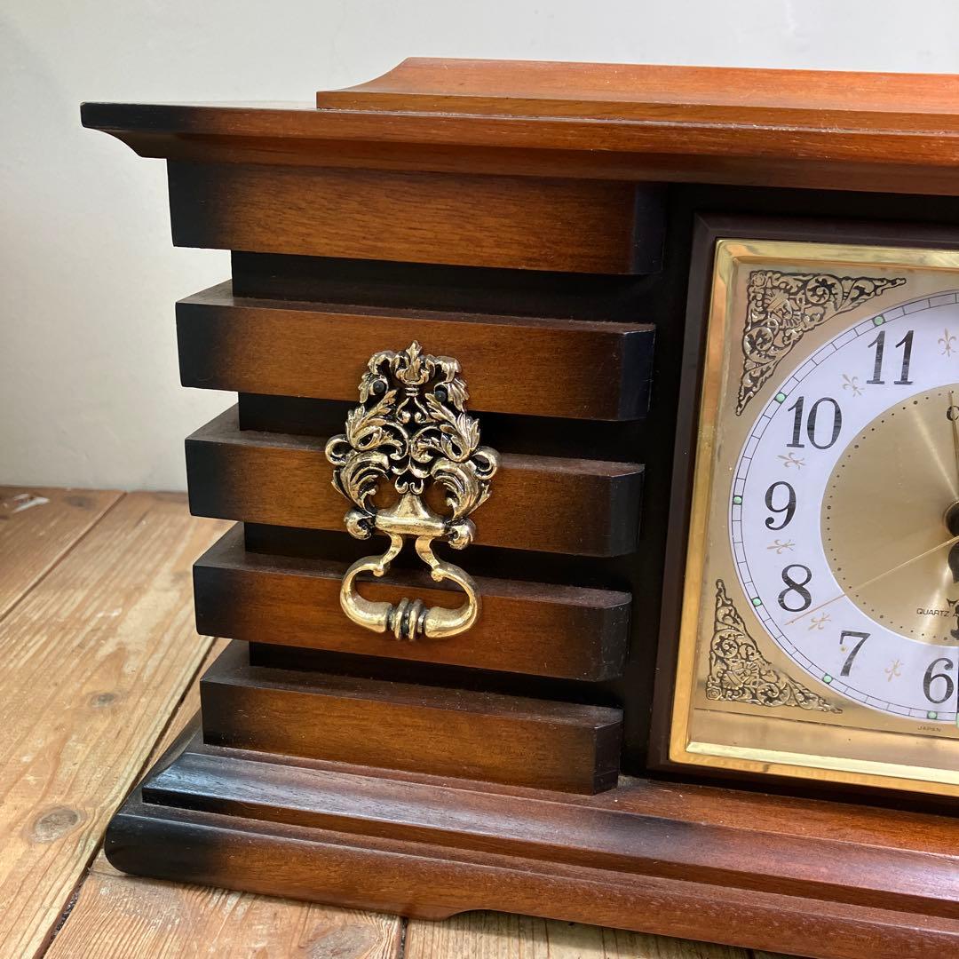 E-3 昭和レトロ シチズン 木枠 木製 置時計 目覚まし時計 置型 時計