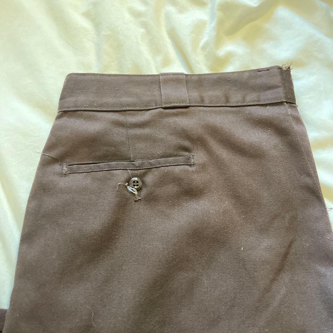 80s90sDickies USA 製ブラウン チビタグ 874 w42 l30