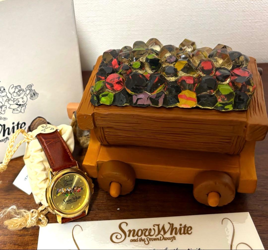 希少　ディズニー　7人の小人　腕時計　マイントレイン　トロッコ　メロディー　時計