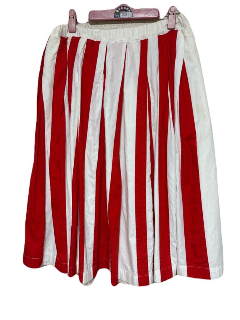 コムデギャルソンガール　赤白スカート
