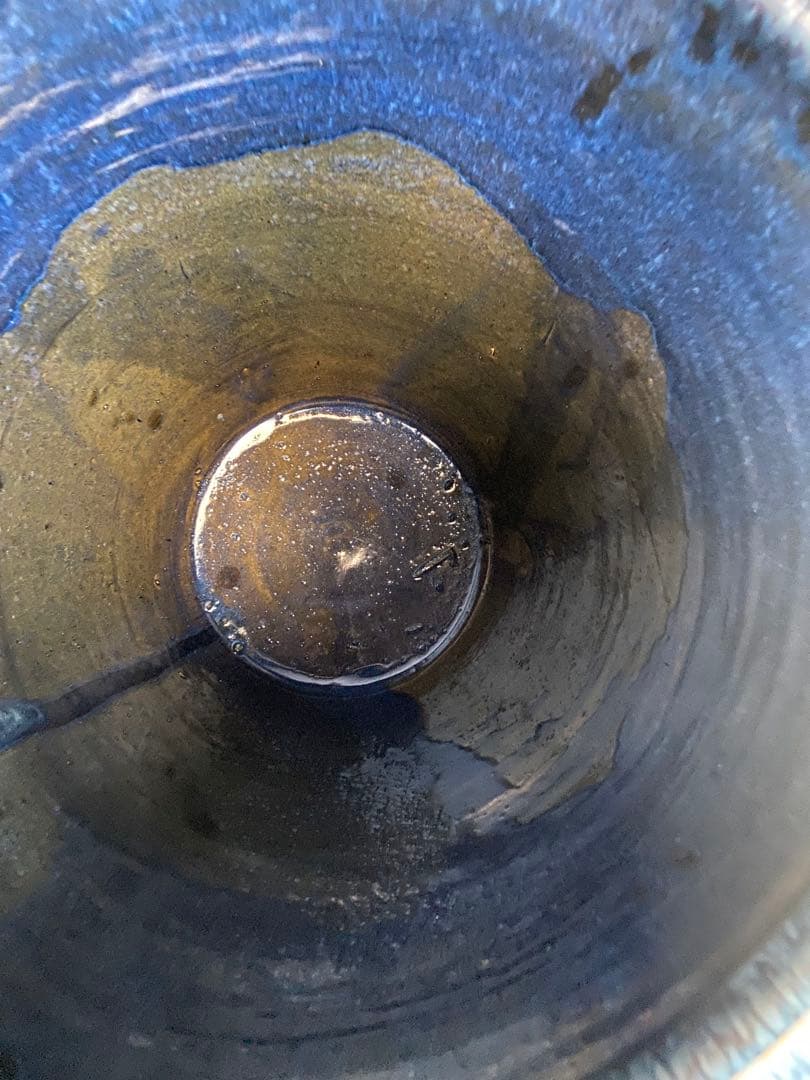 特大　火鉢　壺　海鼠釉薬　植木鉢　傘立て　花瓶