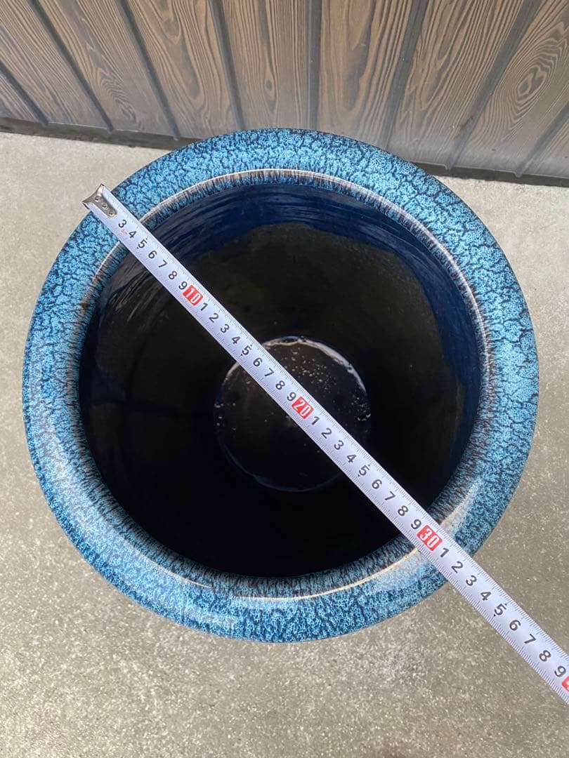 特大　火鉢　壺　海鼠釉薬　植木鉢　傘立て　花瓶