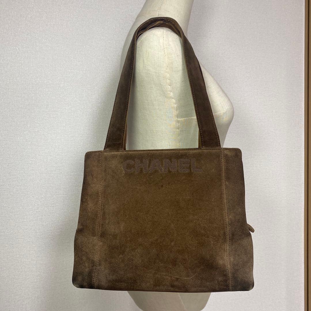 【ヴィンテージ】 CHANEL シャネル　ショルダーバック バックスキン 茶