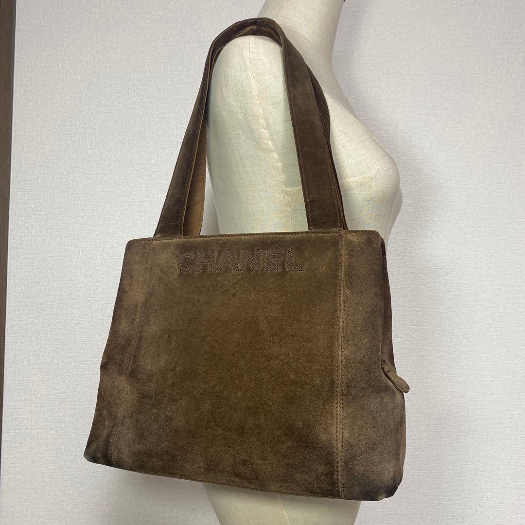 【ヴィンテージ】 CHANEL シャネル　ショルダーバック バックスキン 茶