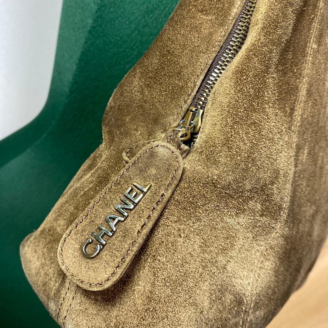 【ヴィンテージ】 CHANEL シャネル　ショルダーバック バックスキン 茶