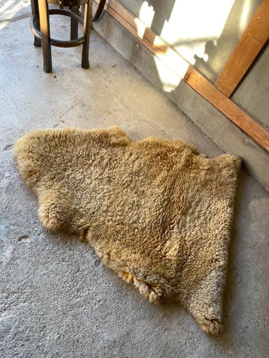 ビンテージ  ムートンラグ