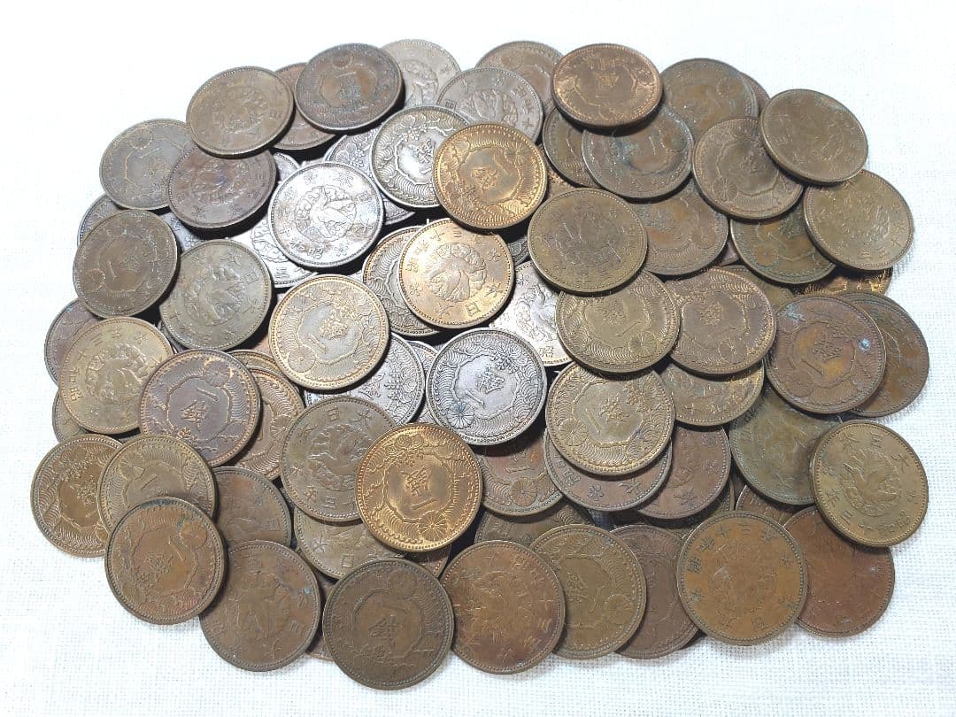 専用品　カラス1銭100枚　2銭明治6年2枚　桐1銭昭和4年5枚　稲5銭40枚