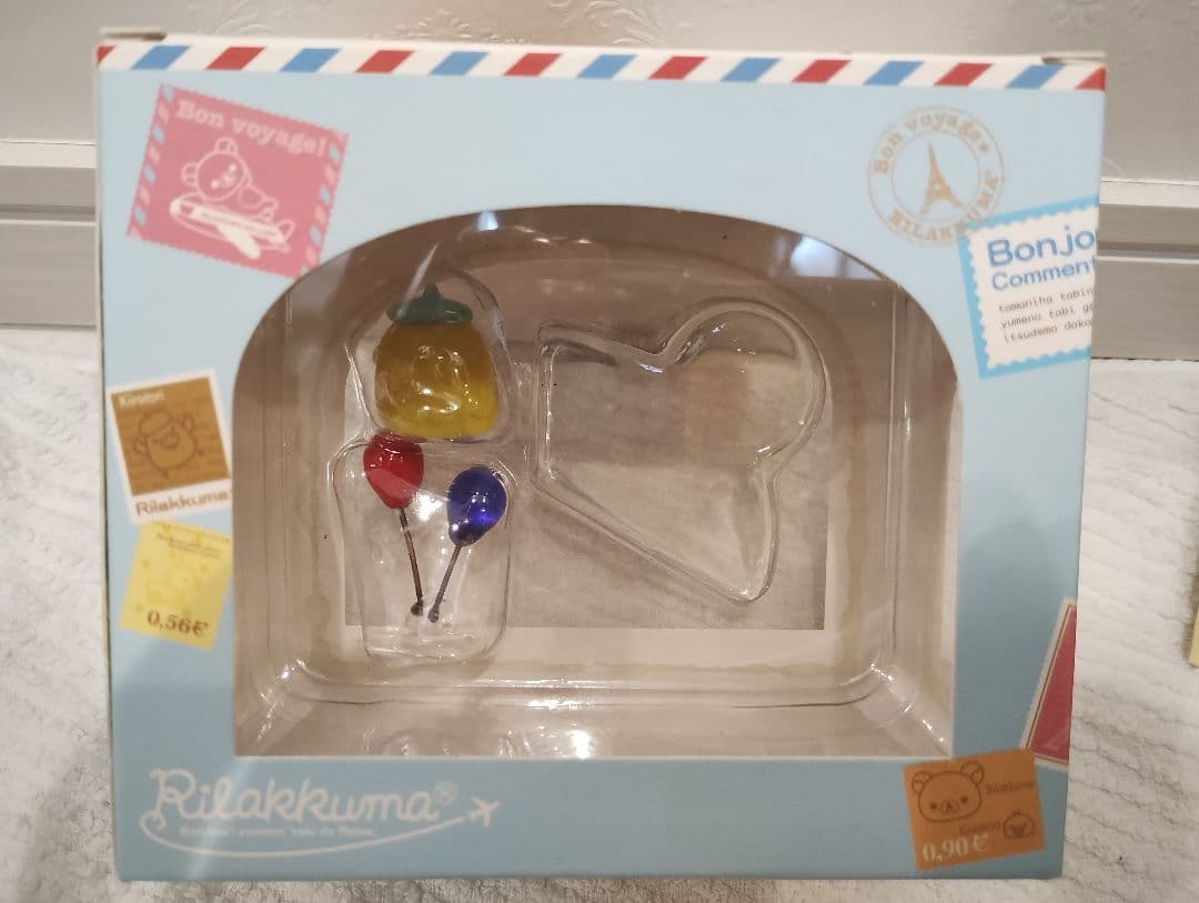 リラックマ ガラスフィギュア 3種セット キイロイトリ