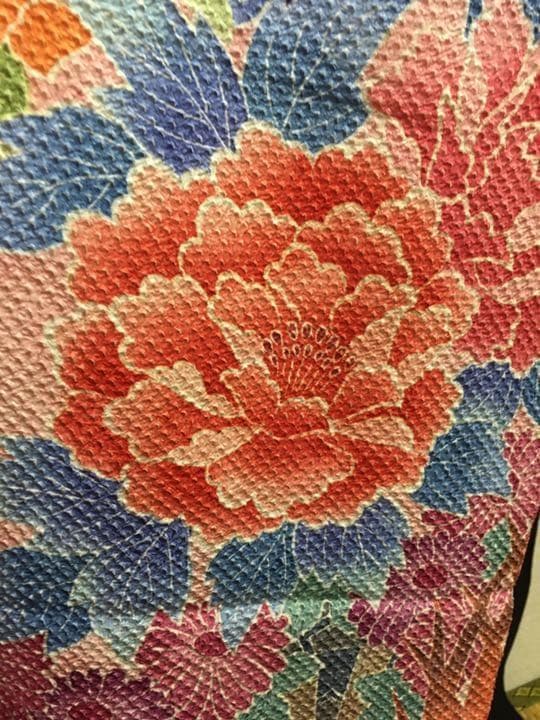 Kat藤娘きぬたや 白オレンジ染め分け 牡丹 総絞り振袖 フルセット