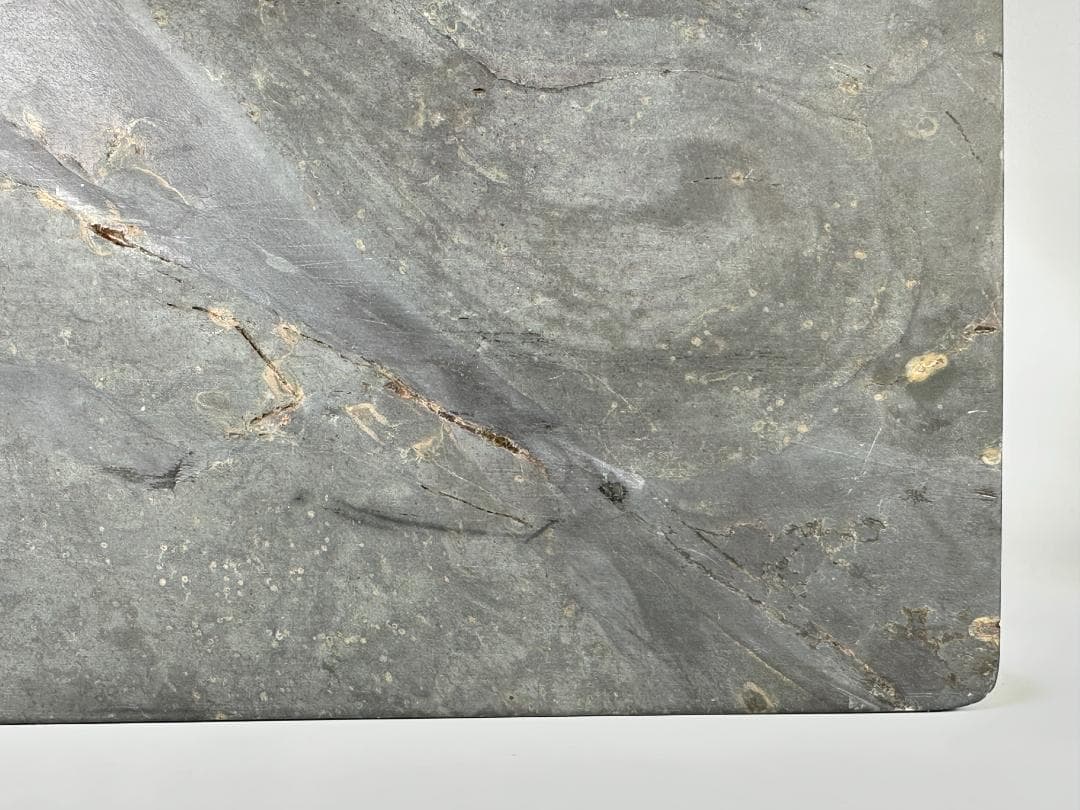 中国美術　書道具　文房具　古硯　歙州硯　金星　板硯　共箱　時代物　書道先生旧蔵