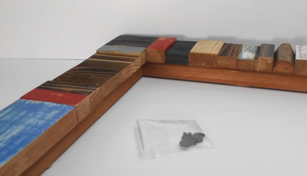 自作・手造り◆廃材木片でのアートな額縁1点物！油絵F6号用