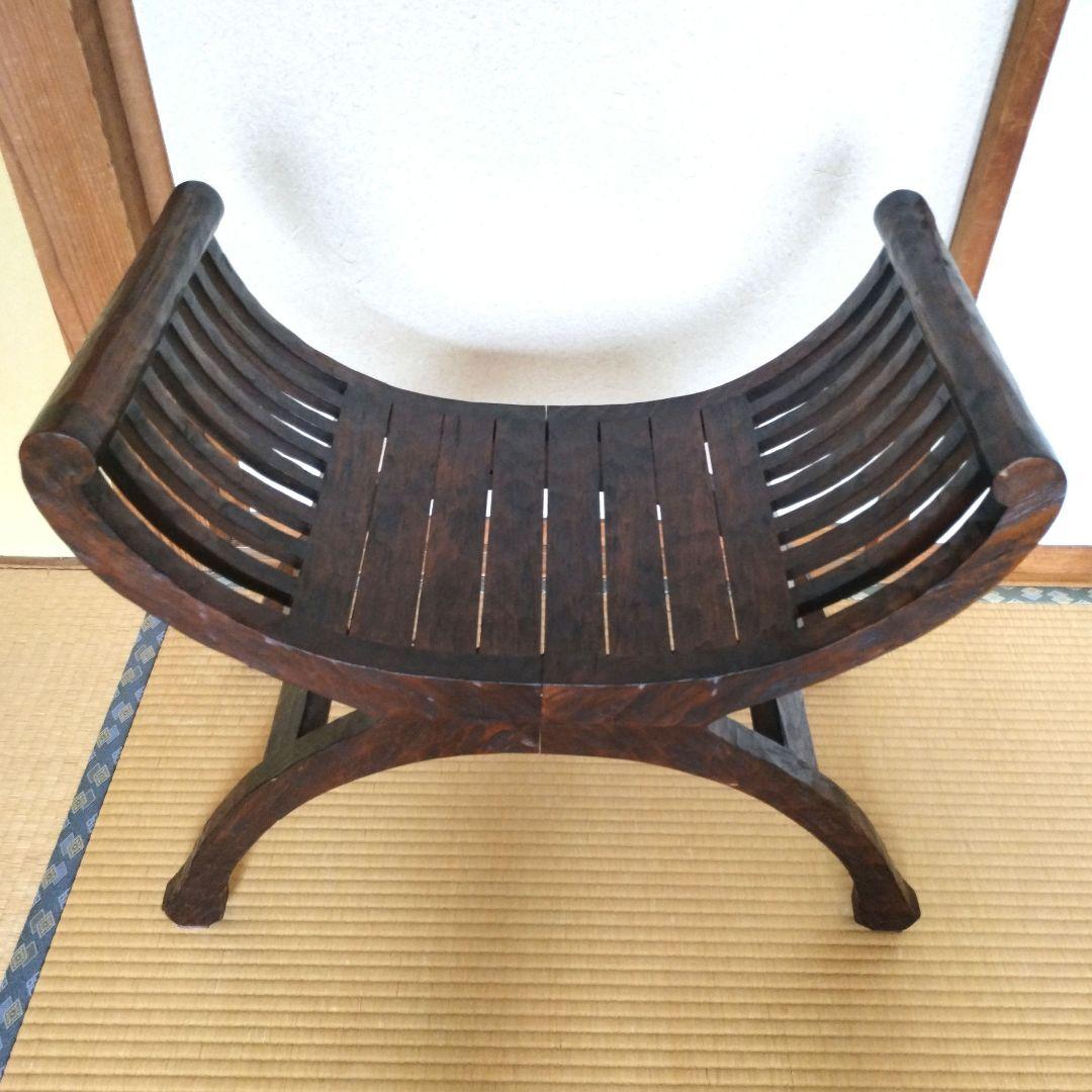 カルティニベンチ　スツール　アジアン家具　手彫り