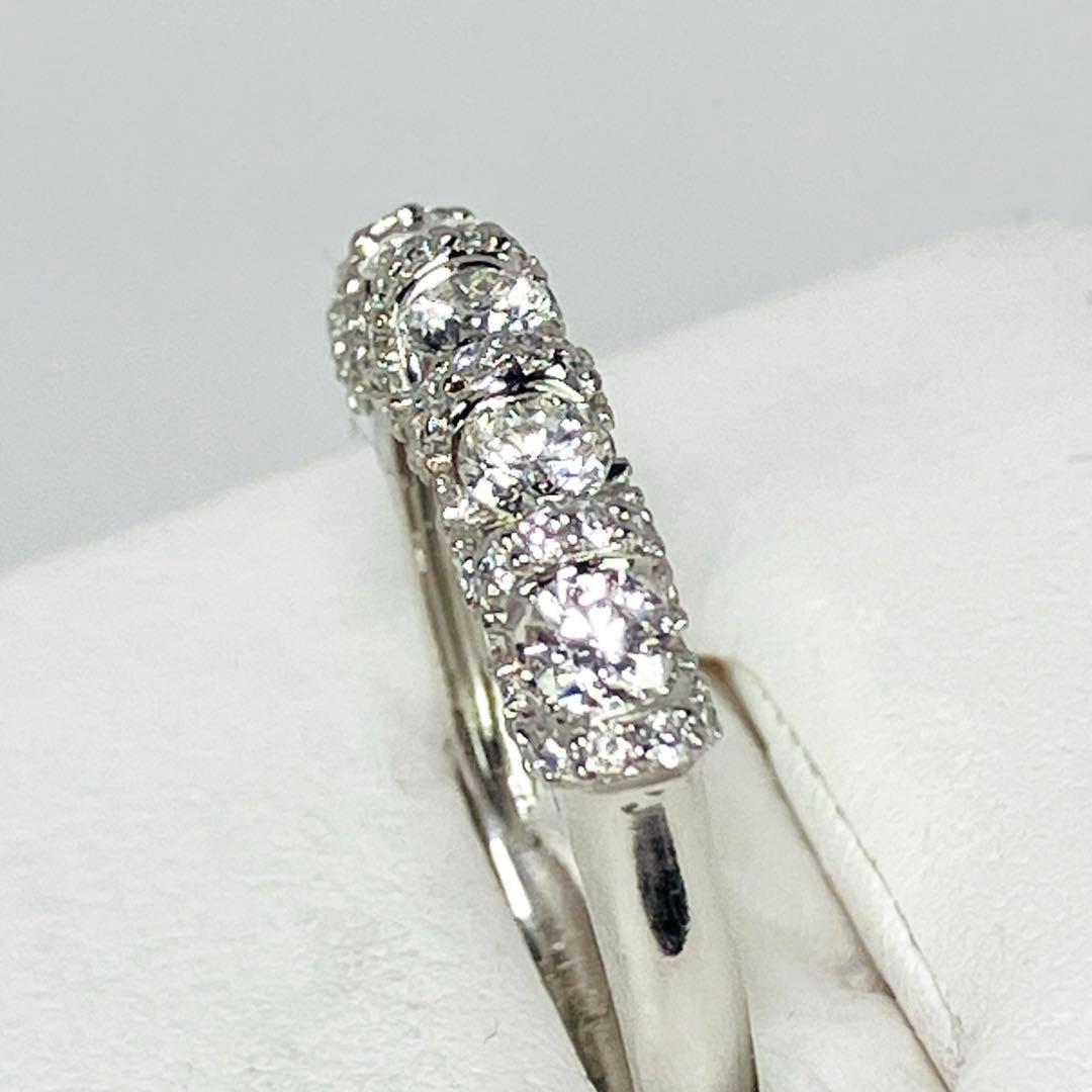 GSTV Pt950 リリーダイヤモンド 空中留め リング D:0.70 H&C