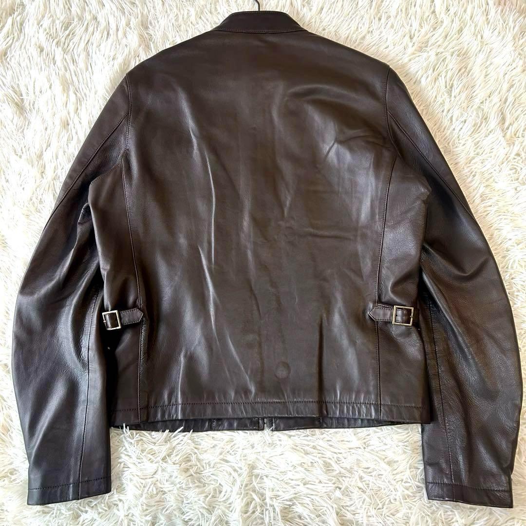美品　ユナイテッドアローズ ラムレザー羊革　シングルライダースジャケット　M