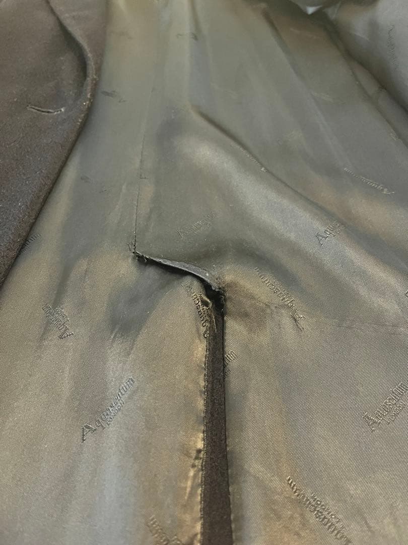 Aquascutum ダブルブレストチェスターコート　カシミヤ