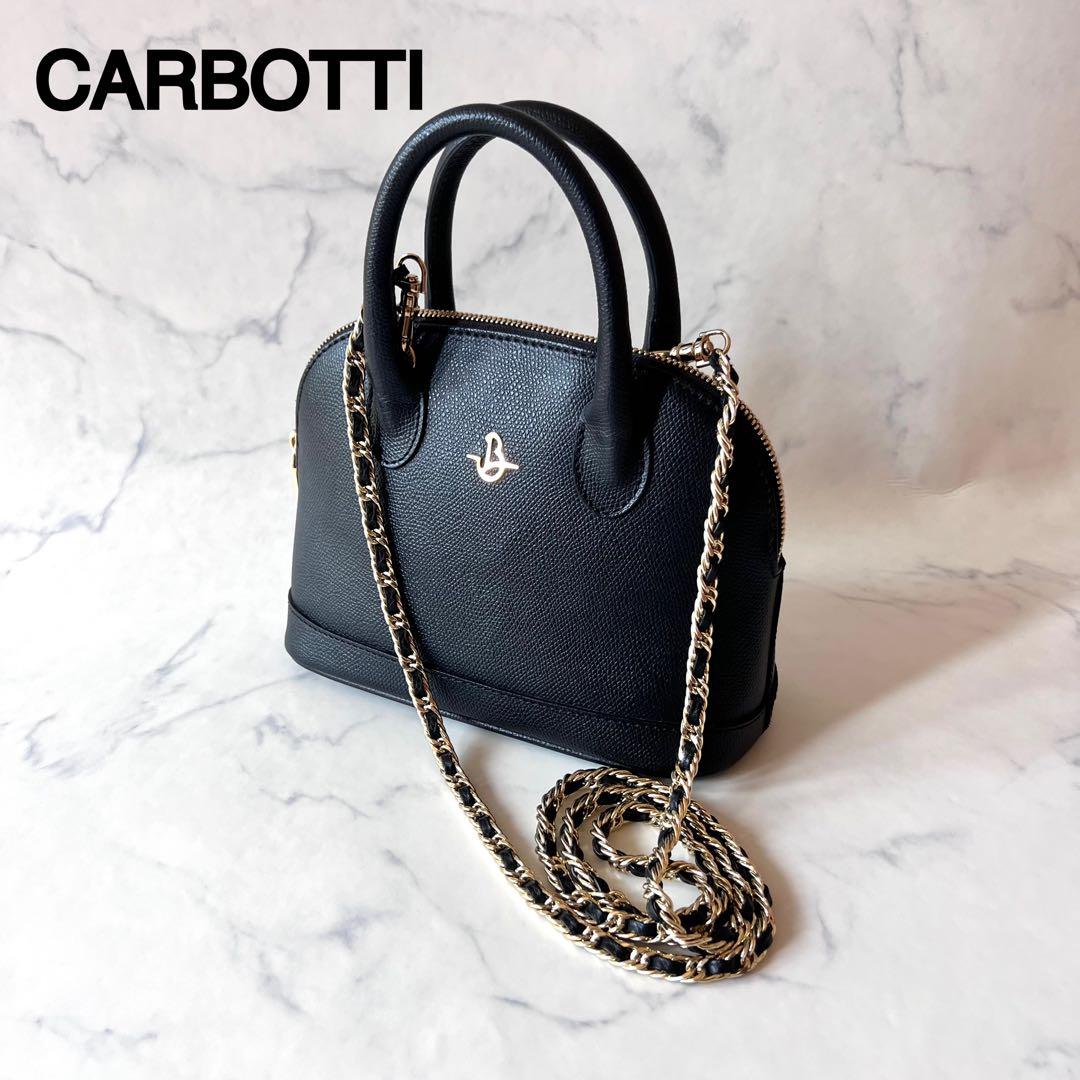 【入手困難】CARBOTTI カルボッティベリーナハンドバッグ 黒　未使用級