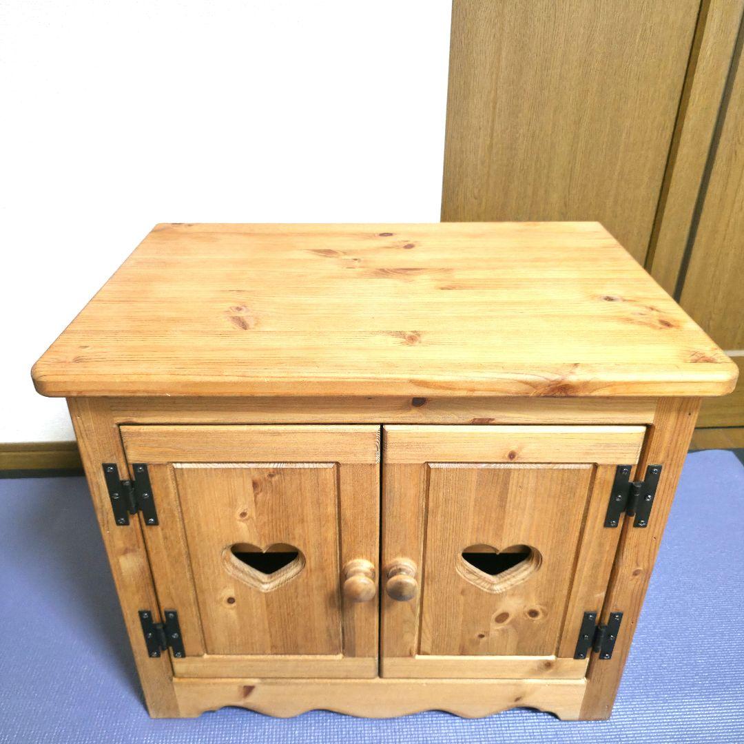 【16】カントリー家具 ハンドメイド カントリー調 キャビネット ハートの扉