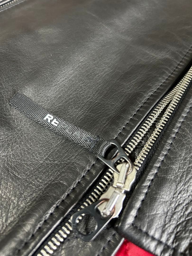 REPLAY レザージャケット シングルライダース 黒　お値下げ‼️