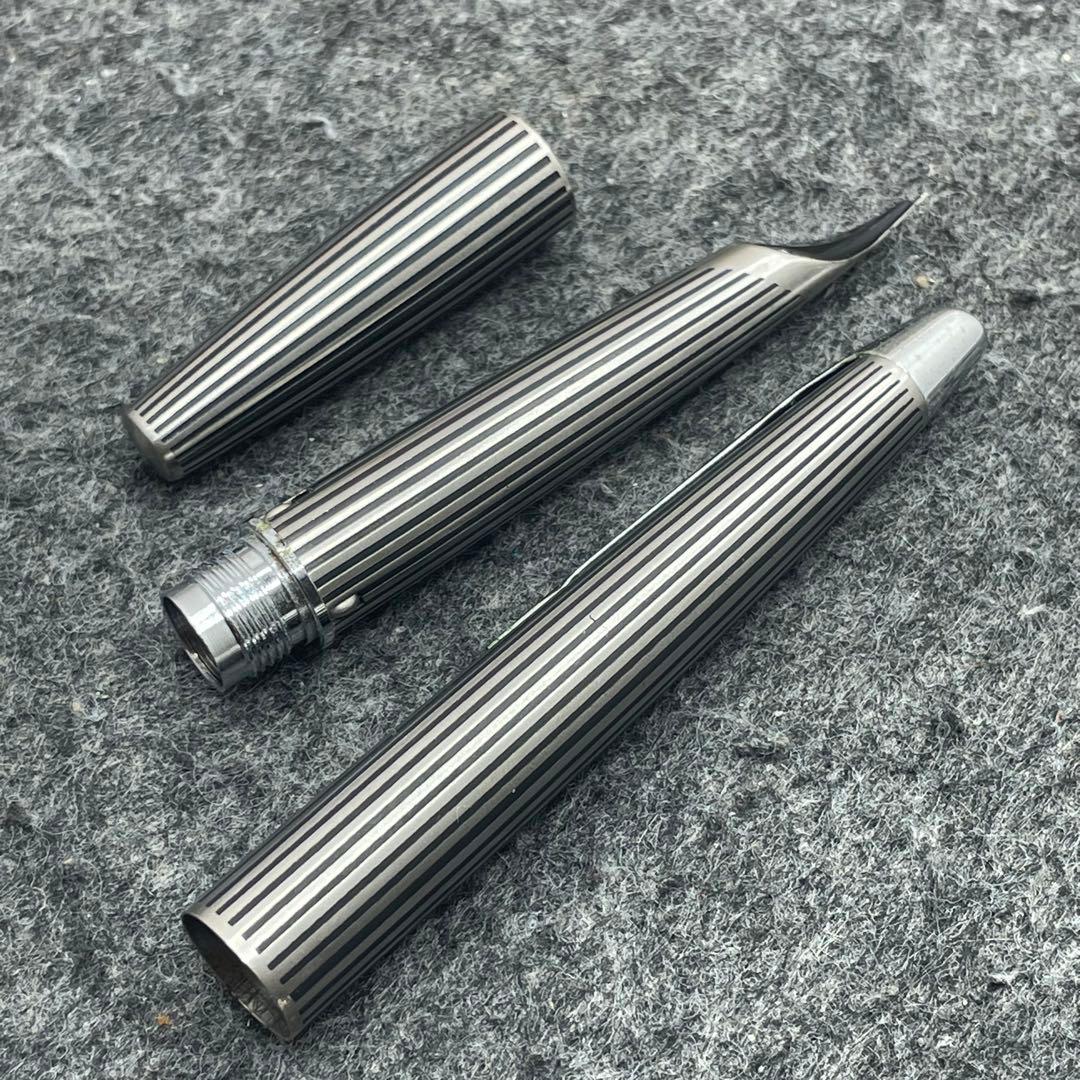 ★PE576□PILOT μ パイロット ミュー ストライプ 箱付き 万年筆