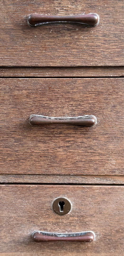 京都　素敵なアンティーク家具　木製　3段引き出し　ちいさな箪笥 小物入れなどに