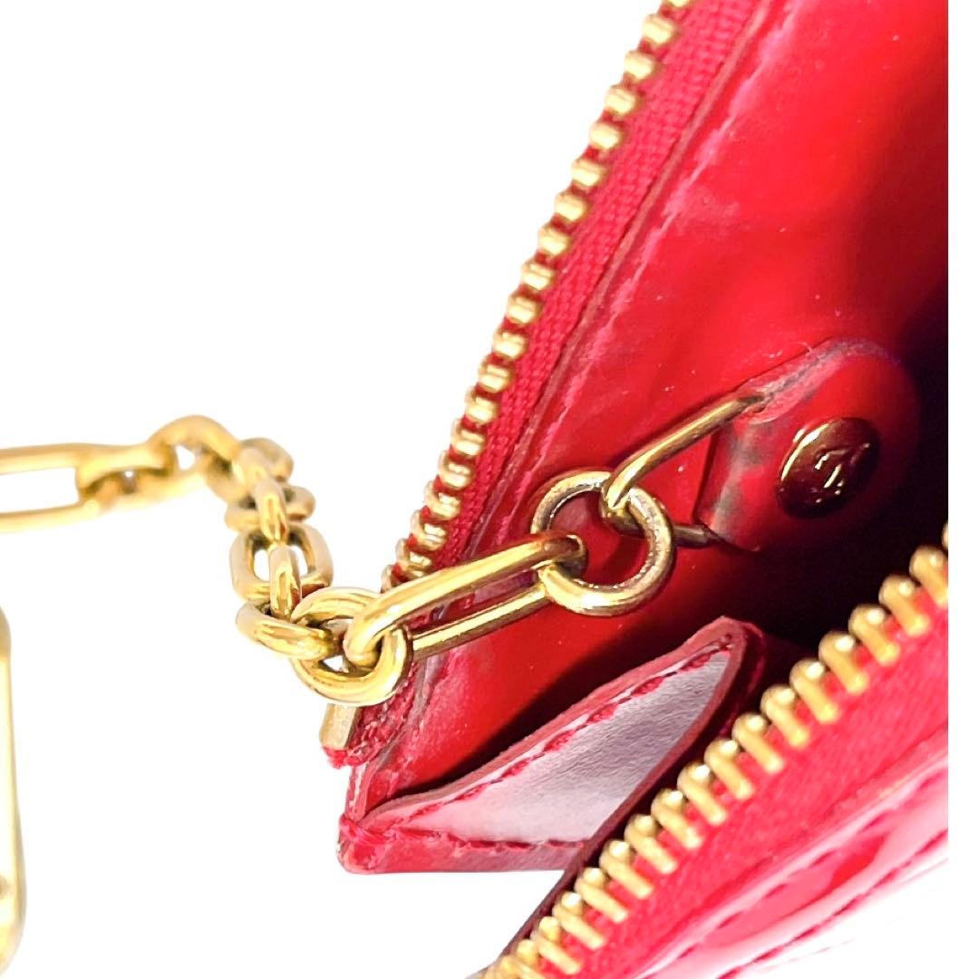 ルイヴィトン ヴェルニ ポシェットクレ ワイン CA3089 キーケース