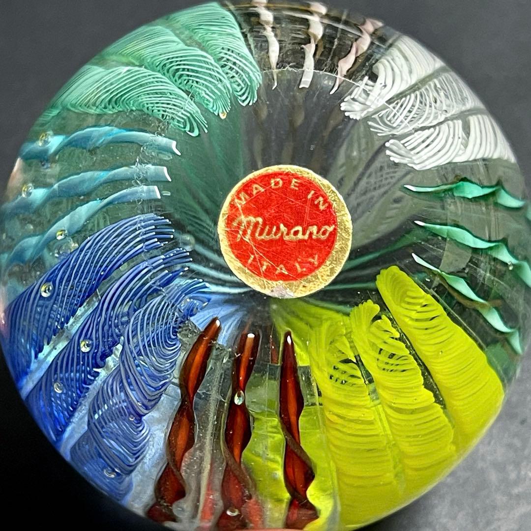ベネチアングラス　MURANOムラノ　ガラスペーパーウェイト２個セット
