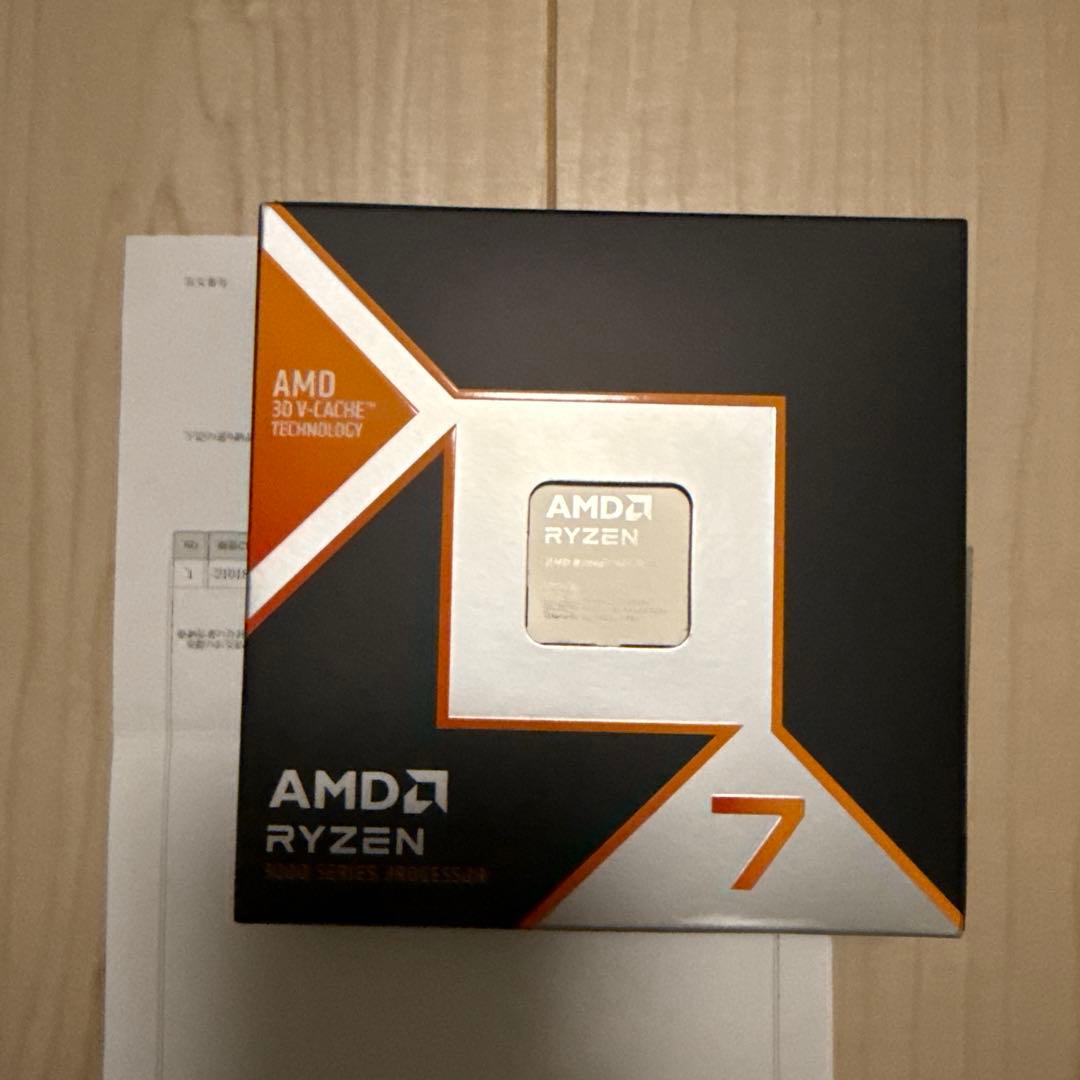 新品未開封 AMD Ryzen7 9800X3D BOX 納品書あり