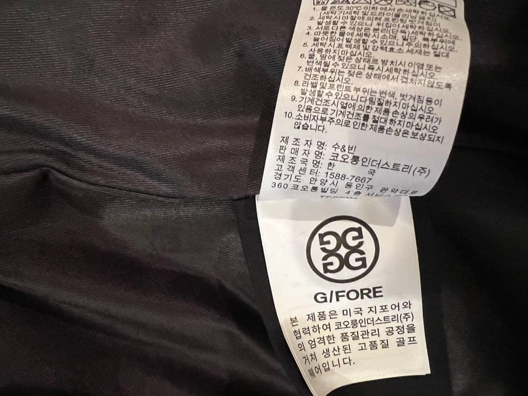 G/FORE フリースジャケット ブラック・ホワイト