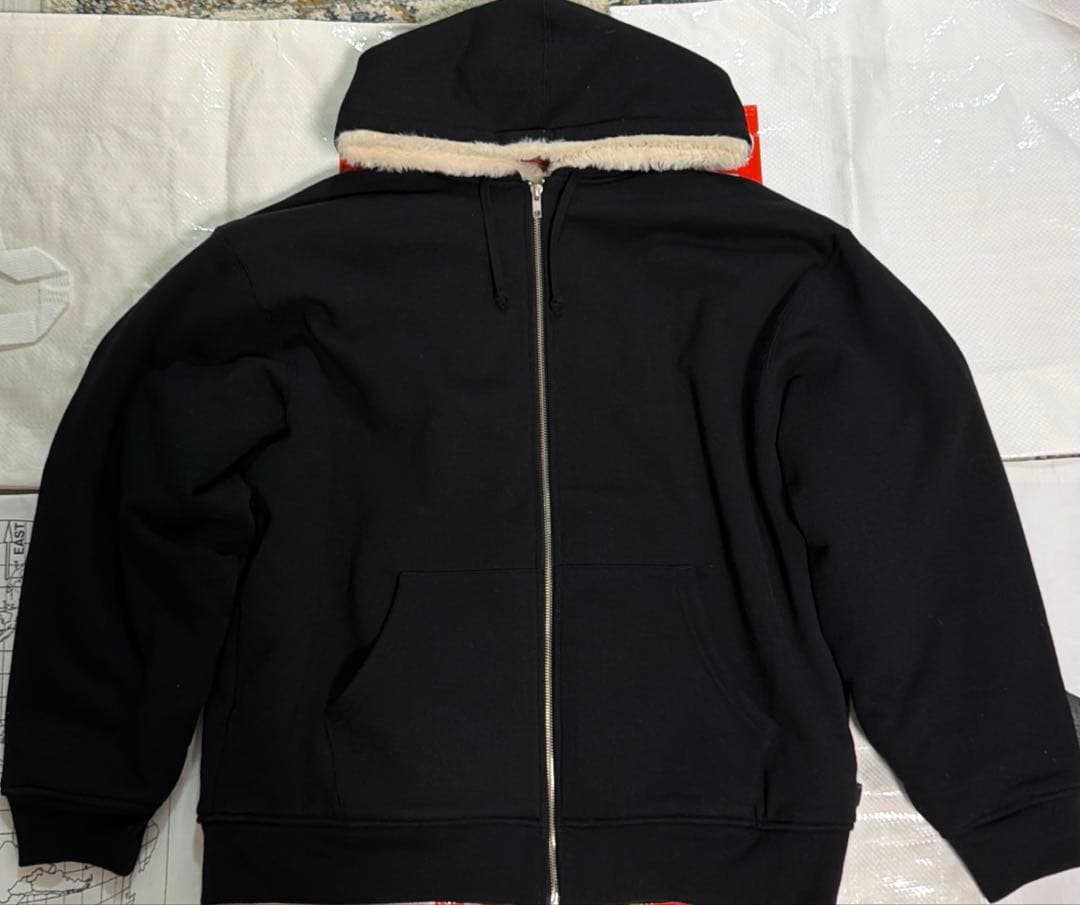 トップス Supreme Faux Fur Lined Zip Up Hoodie L