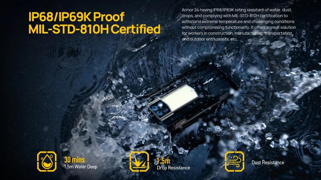 Ulefone Armor 24 4G 12+12g 256g タフネス スマホ