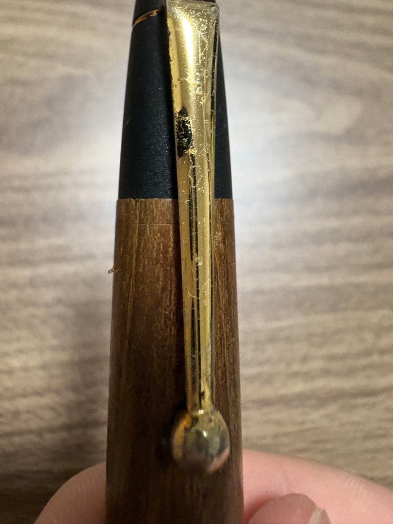 野原工芸　槐　えんじゅ　スタンダードボールペン　玉クリップ　ゴールド