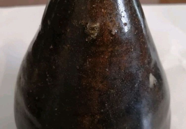 古唐津　飴釉徳利(首欠け)