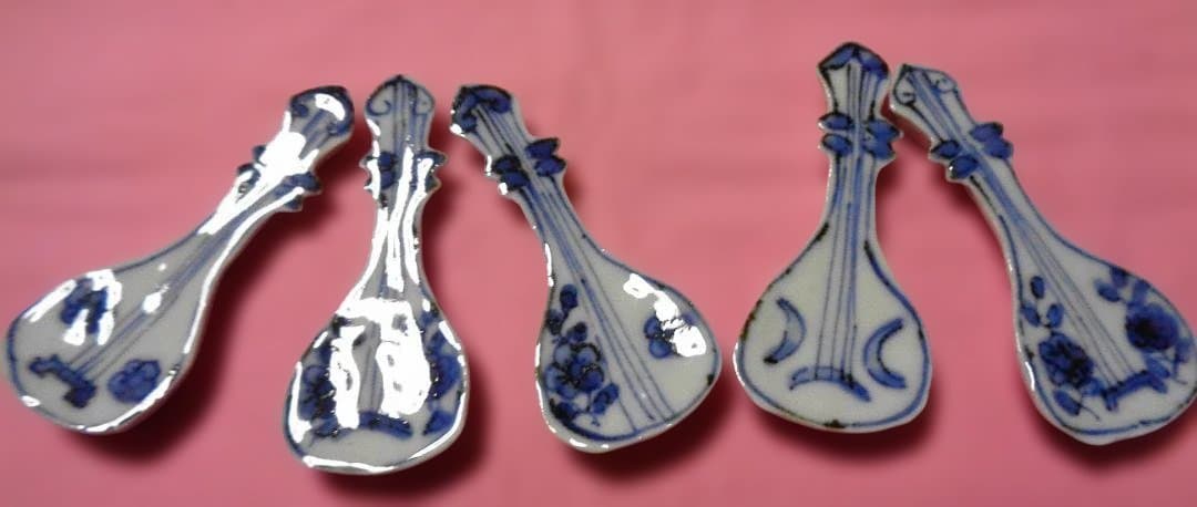 九谷焼き　須田菁華　箸置き5個セット