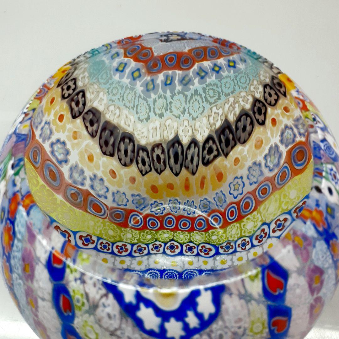 MURANO GLASS ミルフィオリ ボール 花器 花瓶