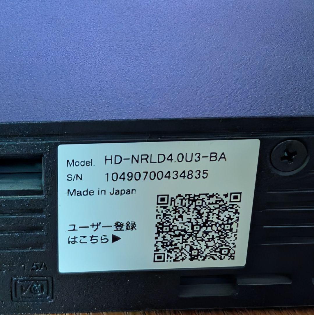 BUFFALO　外付けハードディスク　HD-NRLD4.0U3-BA 4tb