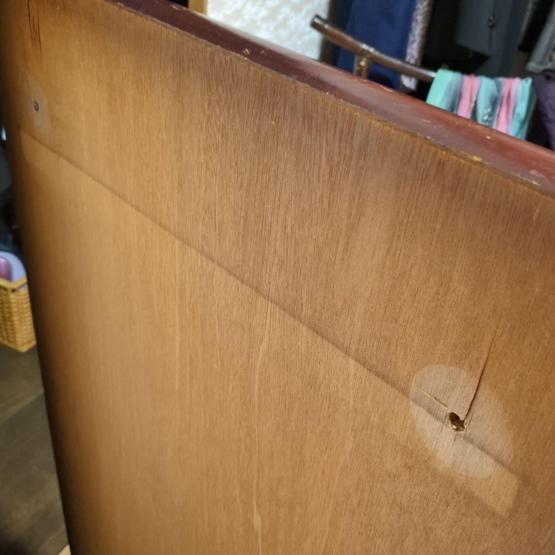 アンティークオレンジ模様の木製座卓