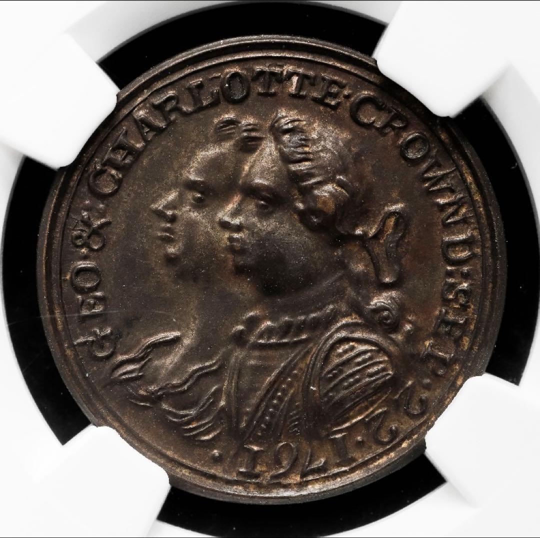 TOP POP⁉️1761年 ジョージ3世戴冠式メダル BHM-47