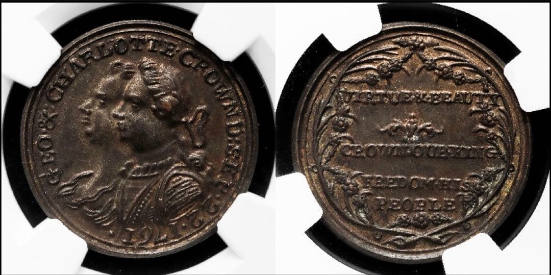 TOP POP⁉️1761年 ジョージ3世戴冠式メダル BHM-47