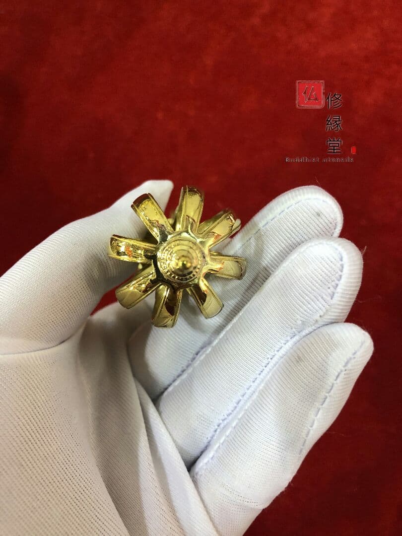 密教法具 九鈷杵 法器 金剛杵 真鍮製 16cm