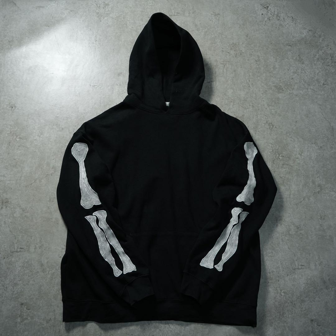 ポ*ー様 【激レア】mnml skeleton hoodie bone 刺繍 u