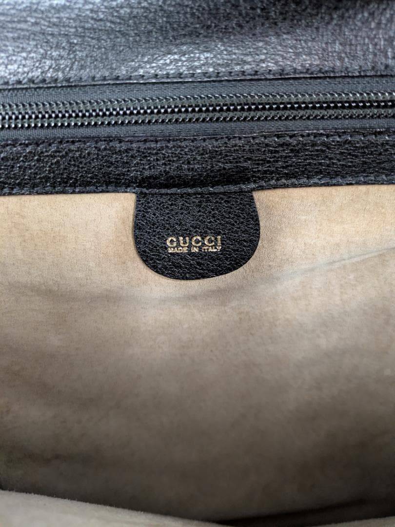 GUCCI　グッチ　ビジネスバッグ　レザー　ブラック　5438